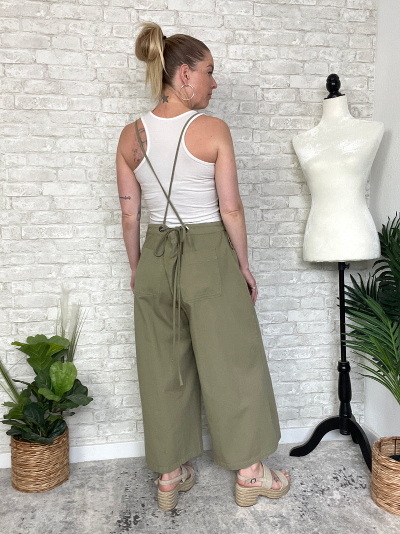 Grace Green Cropped Overall
