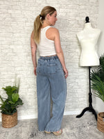 Yuma Wide Leg Jeans + Cream Tie