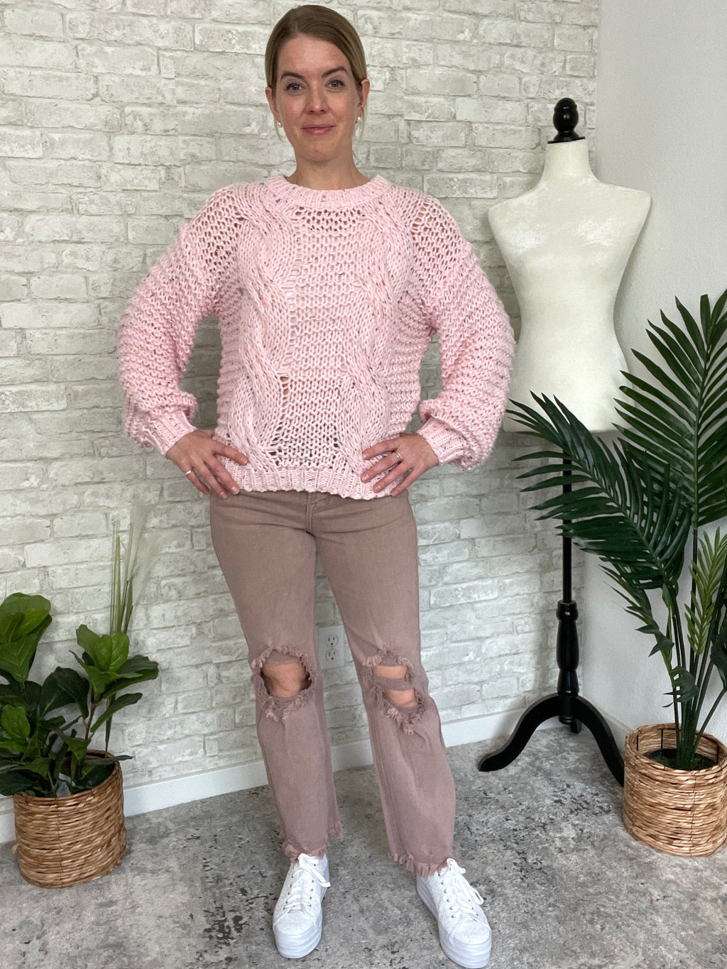 Ashland Knit Sweater Pink