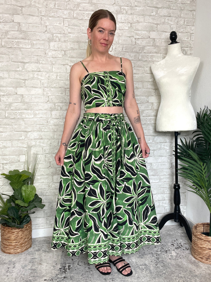 Vienne Green Skirt Set