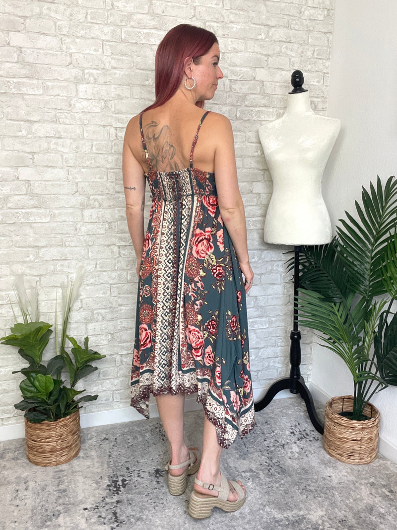 Penny Teal Hanky Dress