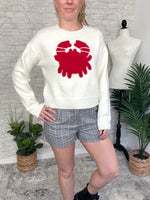 Pinchy Crab Sweater White