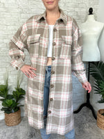Cindy Plaid Shacket Long
