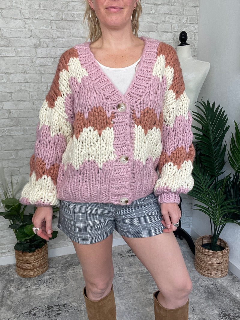 Rosegold Knit Cardigan