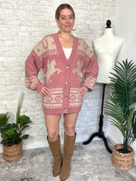Holly Western Cardigan Pink