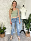 Sloane Distressed Micro-Flare Jeans
