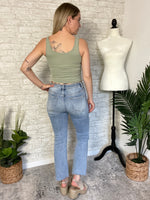 Sloane Distressed Micro-Flare Jeans