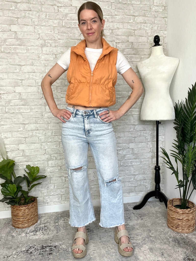 Orange Spice Cropped Vest
