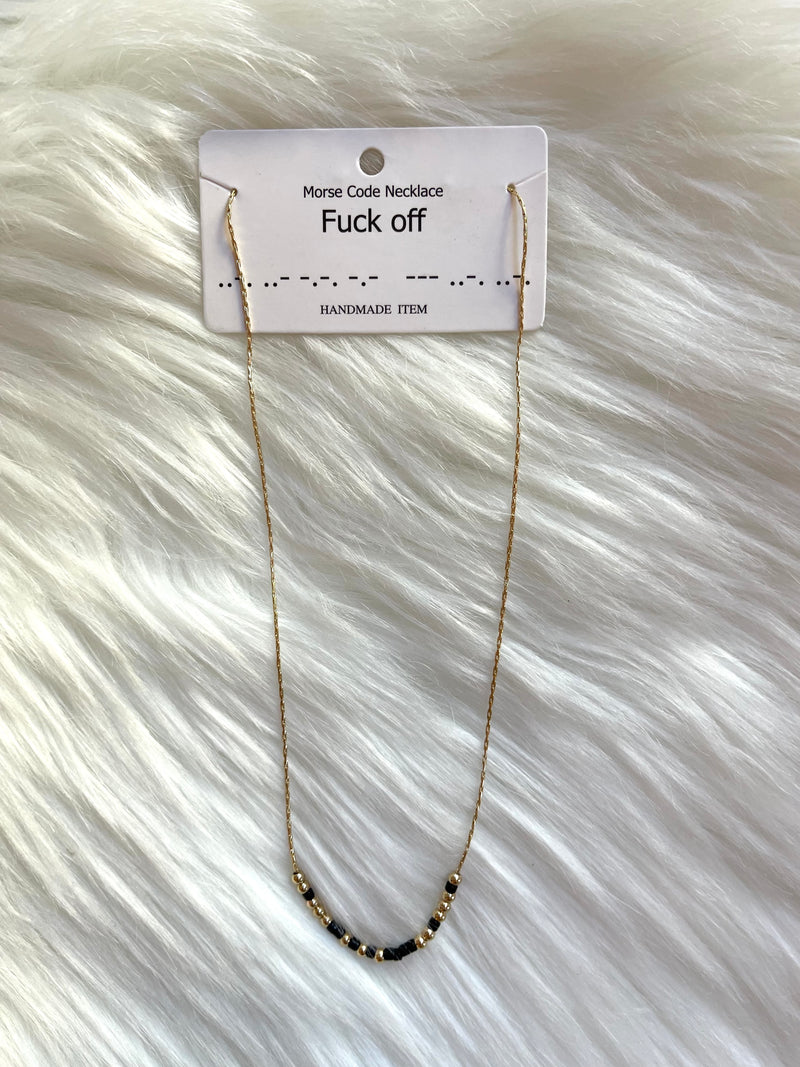 Fuck Off *Morse Code* Necklace
