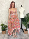 Heidi Twist Peach Floral Dress