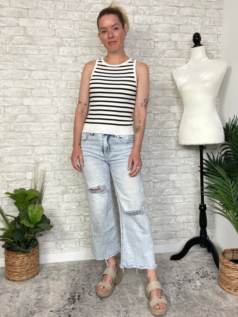 Darlene B+W Stripe Tank