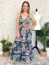 Mason Twist Maxi Midnight Blue Jungle Print