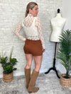 Ophelia Lace Fitted Top Cream