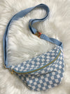 Checker Sling Bag - Blue