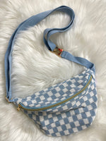 Checker Sling Bag - Blue