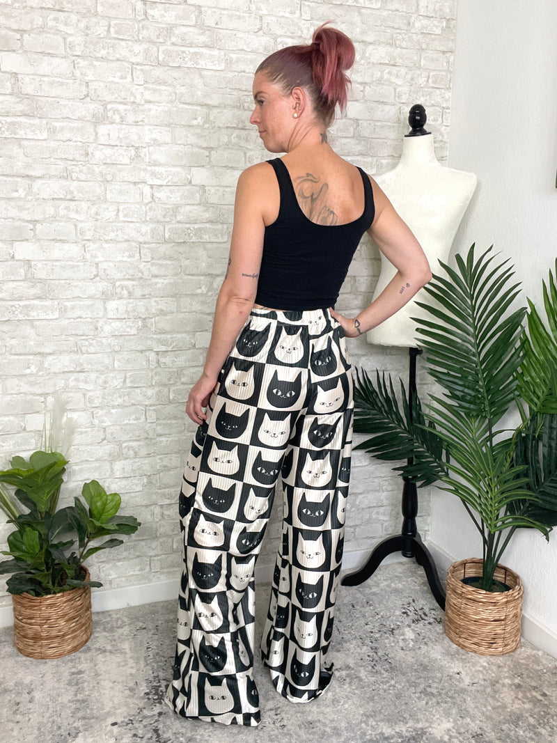 Kitty Cat Print Pants