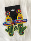 Cactus Fiesta Seed Bead Earrings
