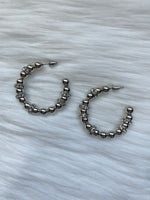 Rhinestone Beaded Hoops