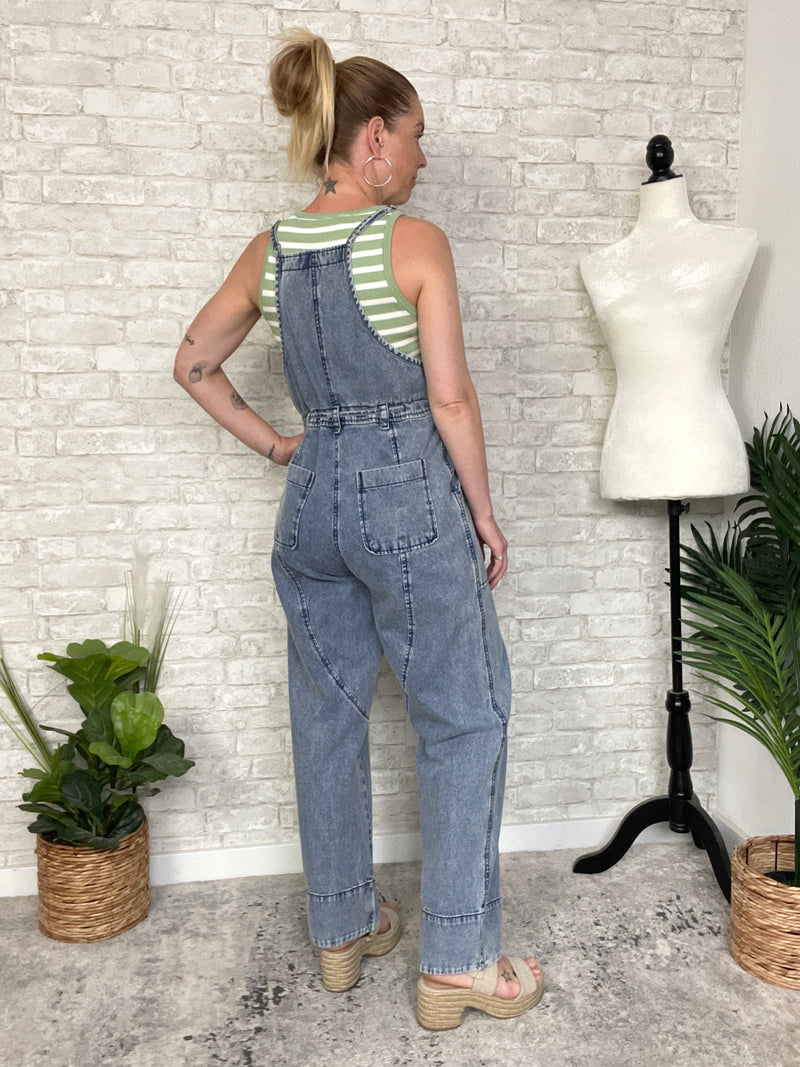 Demi Drawstring Denim Overall