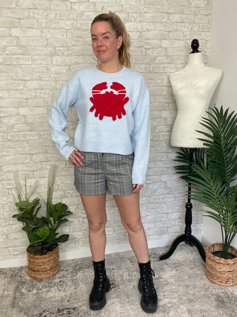 Pinchy Crab Sweater Blue
