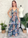 Mason Twist Maxi Midnight Blue Jungle Print