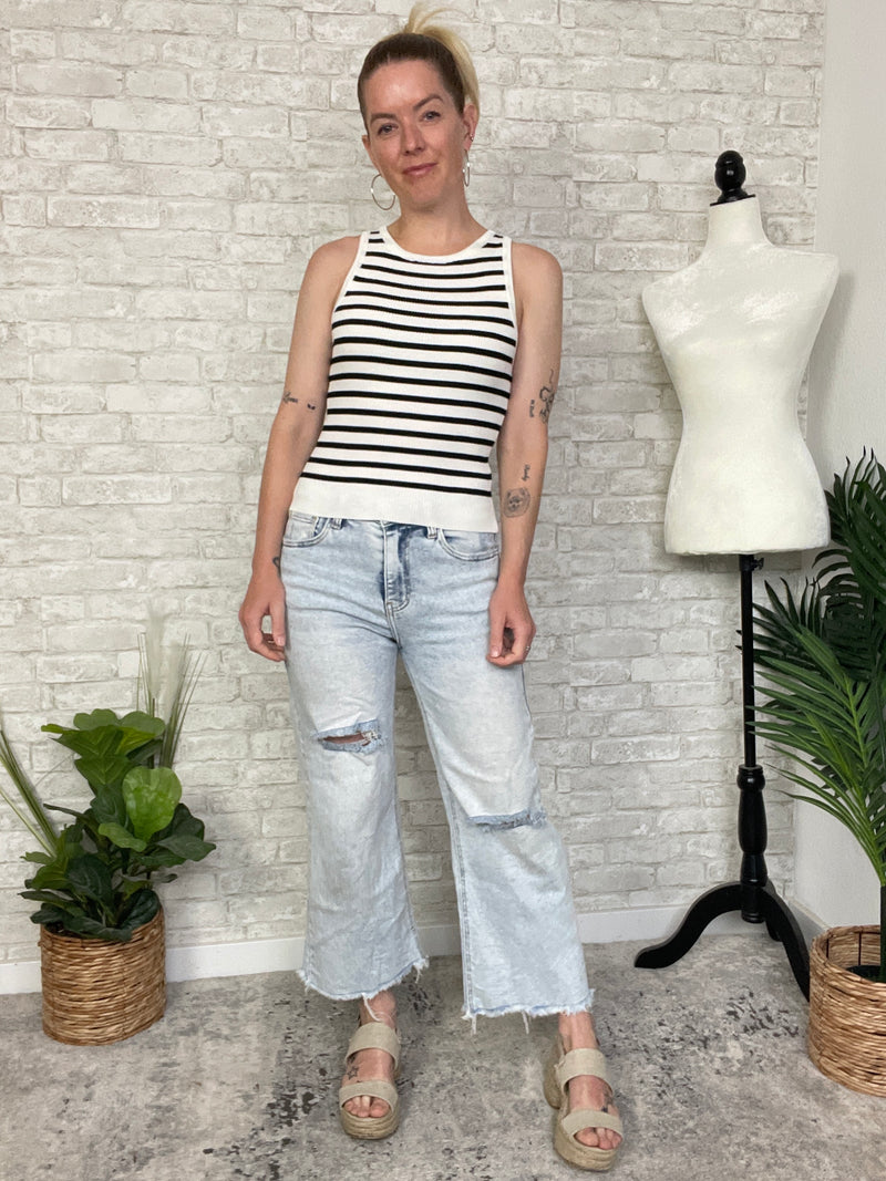 Darlene B+W Stripe Tank