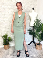 Christine Sage Sweater Set - Skirt