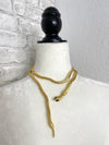 Bendable Wrapped Snake - Necklace/Bracelet Gold