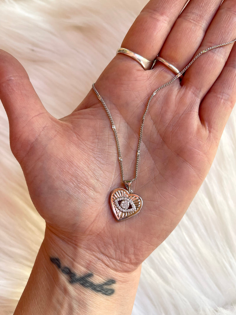 Evil Eye Cubic Zirconia Pendant Necklace