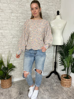 Rainbow Retro Swirl Knit Top