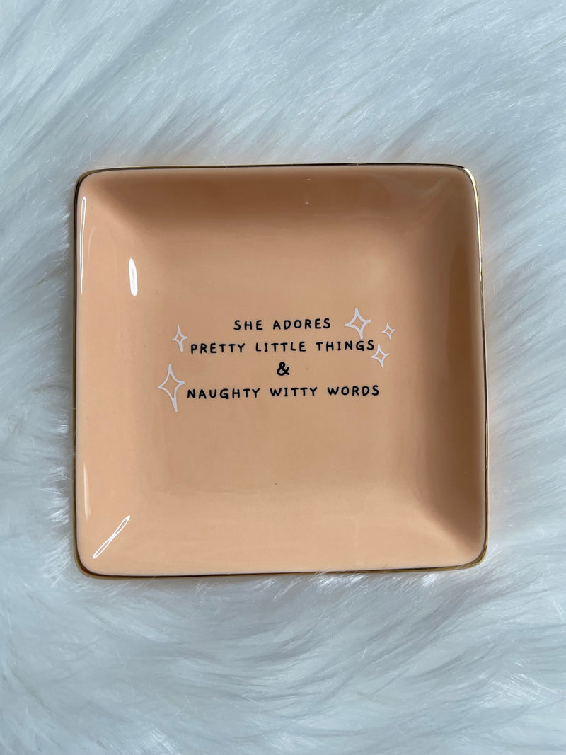 She Adores Pretty Little Things Jewelry Tray