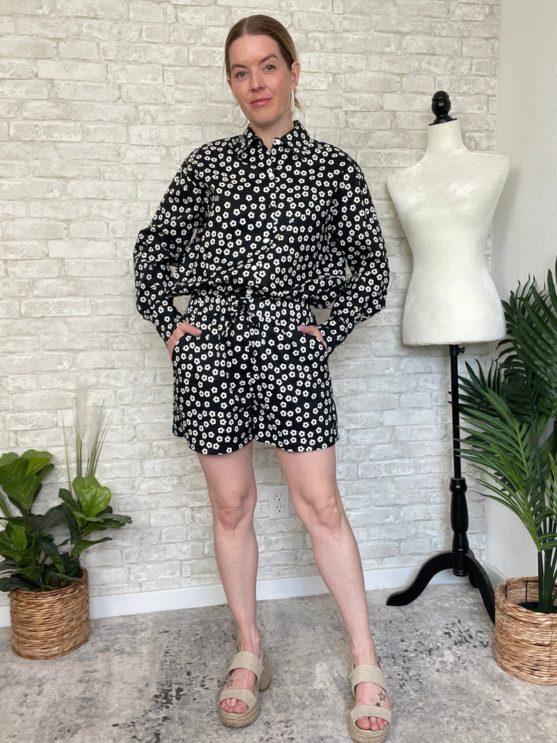Turi Set Button Up Shorts