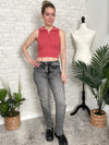Sherrie Cable Knit Crop Top Ginger