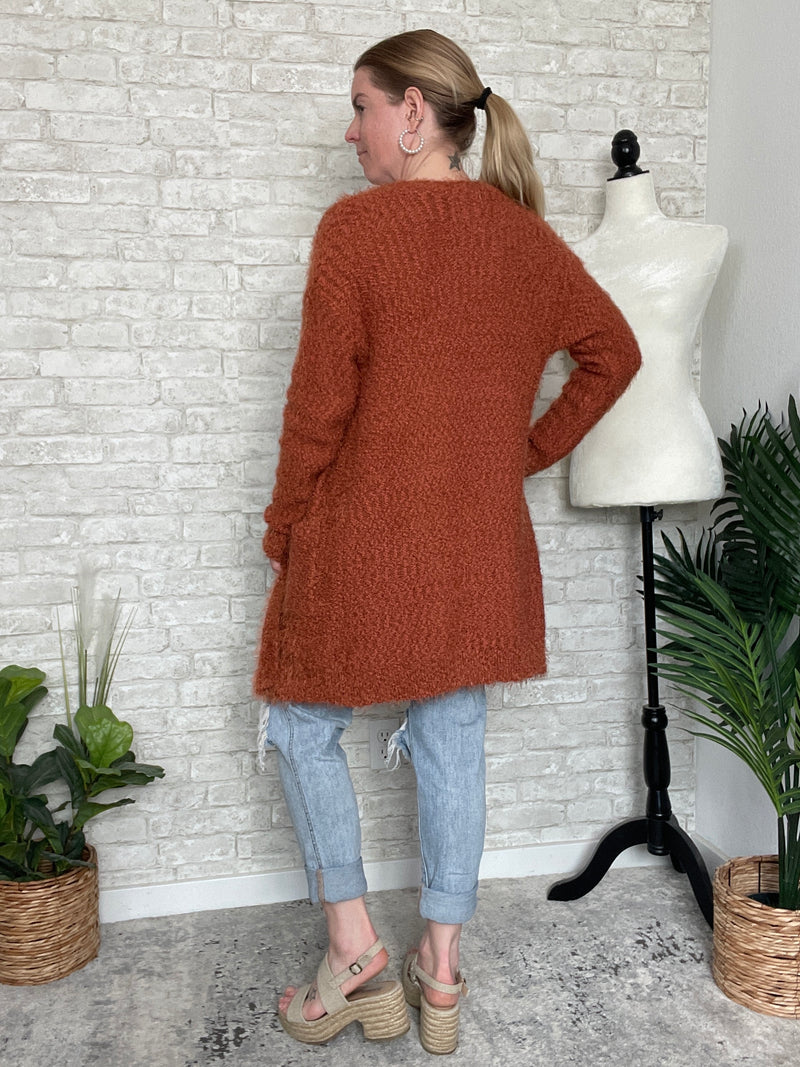 Rosetta Ginger Fuzzy Cardigan