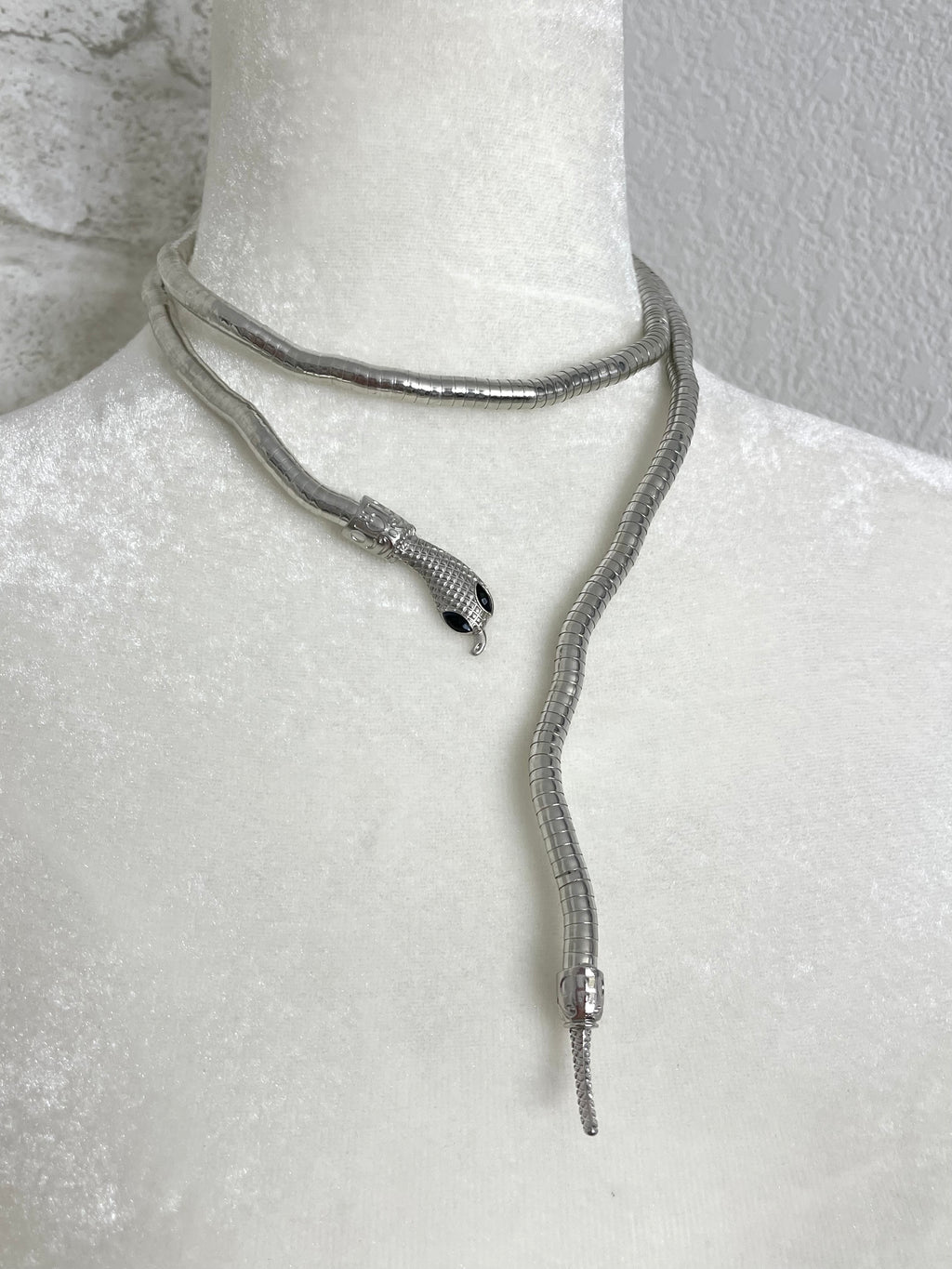 Bendable Wrapped Snake - Necklace/Bracelet Silver