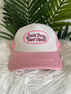 Fuck Your Bad Vibes Trucker Hat - Pink