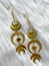 Moon + Star Dangle Earring Gold