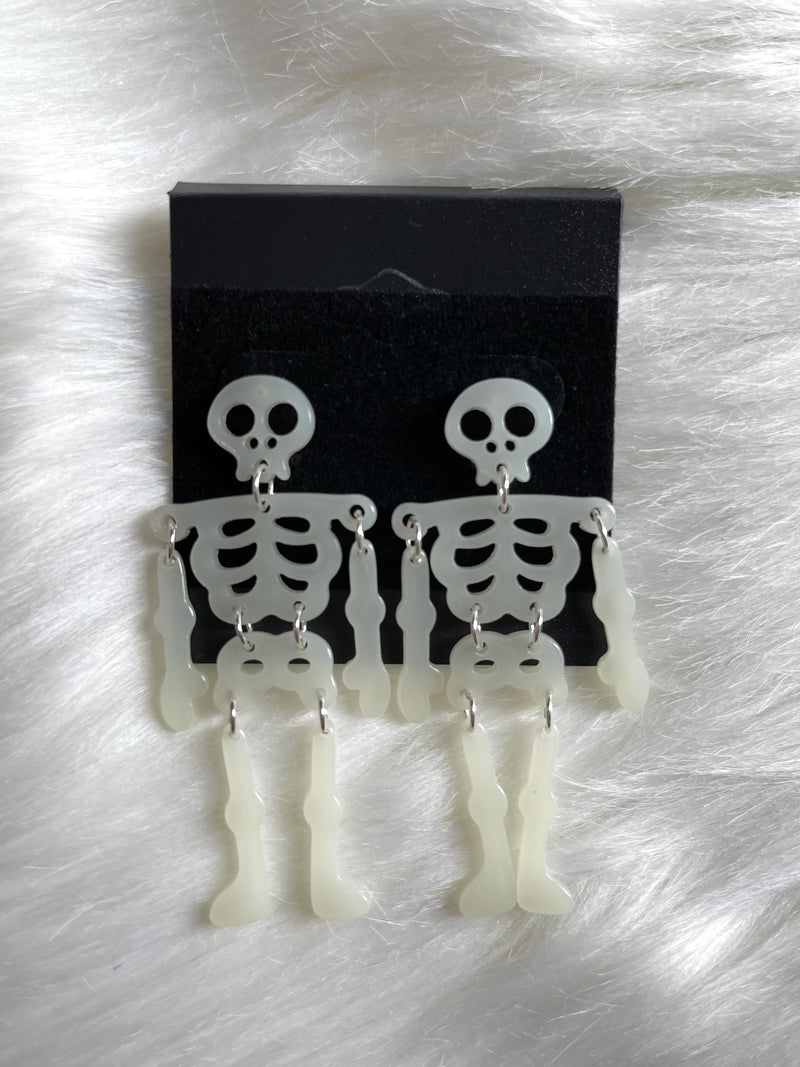 Skeleton Glow In The Dark Earrings