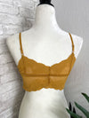 Butterfly Lace Bralette Mustard