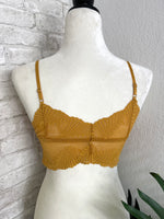 Butterfly Lace Bralette Mustard