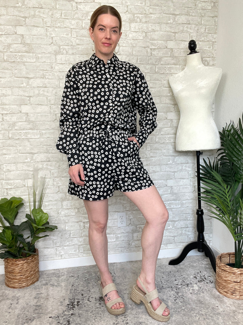 Turi Set Button Up Shorts