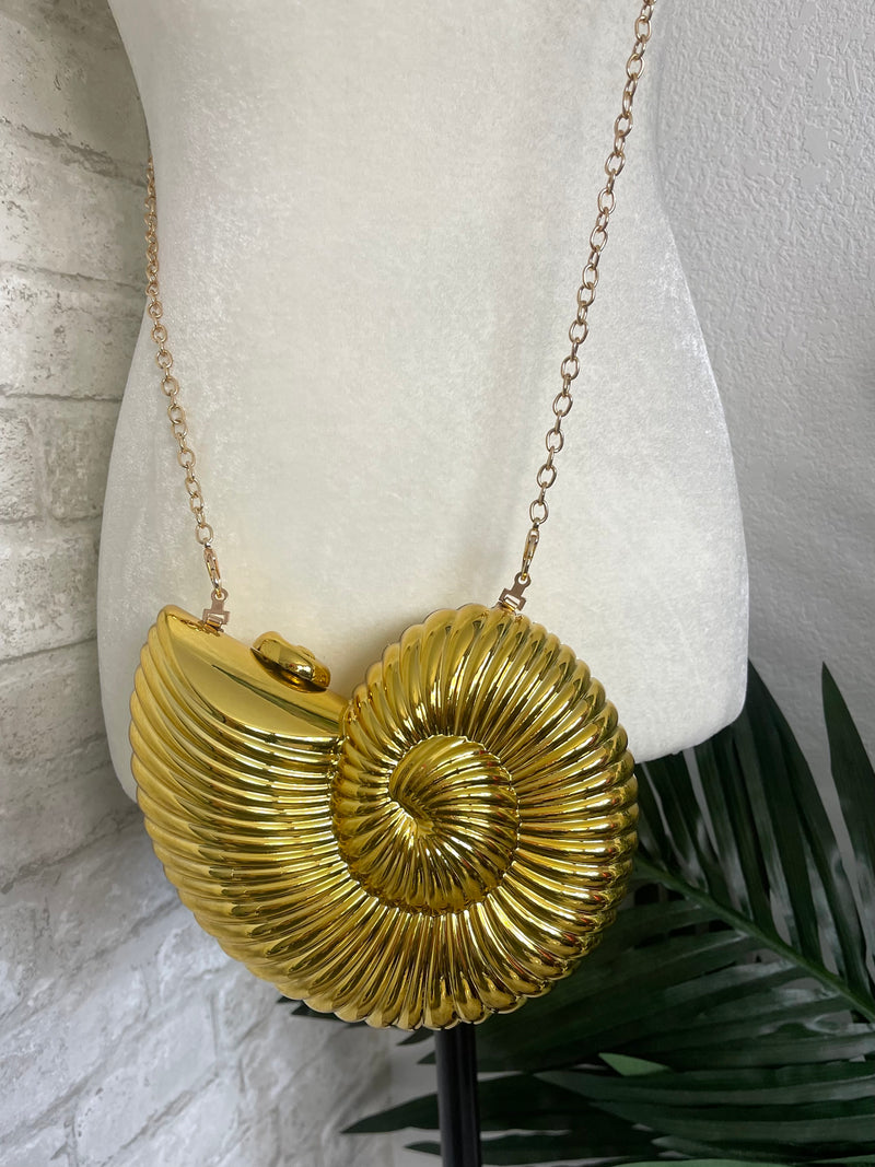 By The Sea Hard Shell Bag Gold