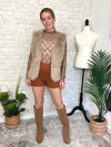 Rochelle Fuzzy Vest Taupe