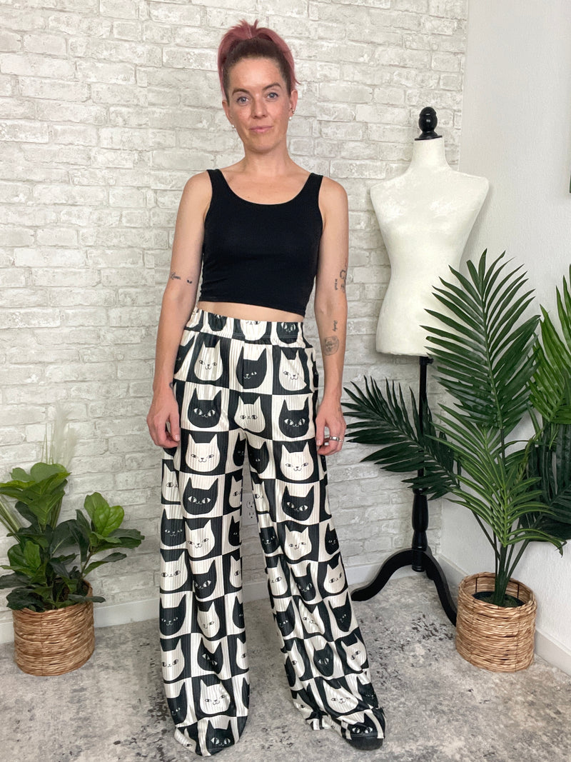 Kitty Cat Print Pants