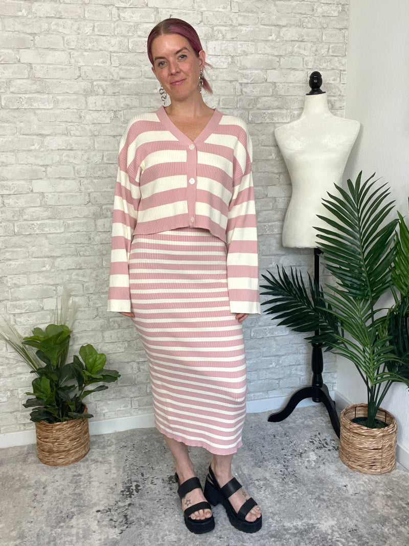 Devon Sweater Set - Cardigan Pink