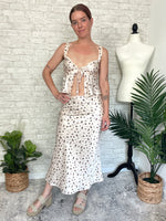 Western Flare Satin Set Skirt