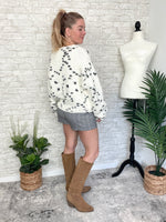 Speckled Knit Cream Cardigan