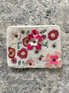 3D Floral Seed Bead Coin Bag