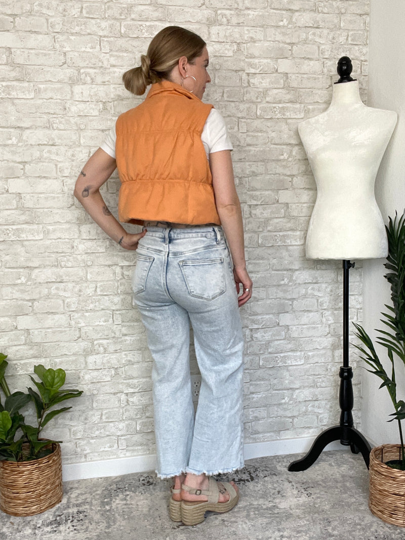 Orange Spice Cropped Vest