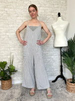 Holly Striped Overall Jumpsuit